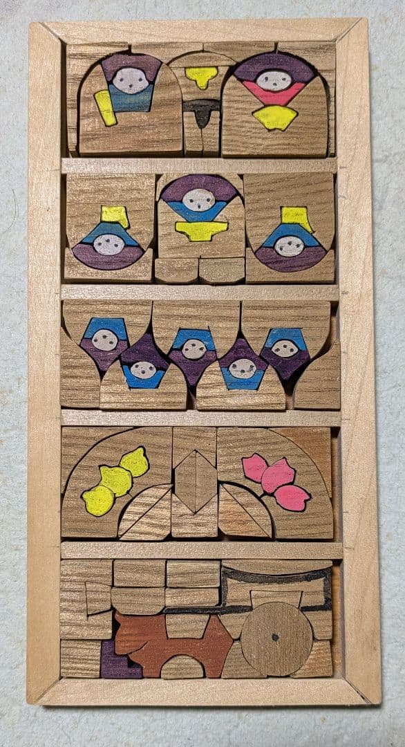 「組み雛」　ミニひな祭り 木製手作り飾り