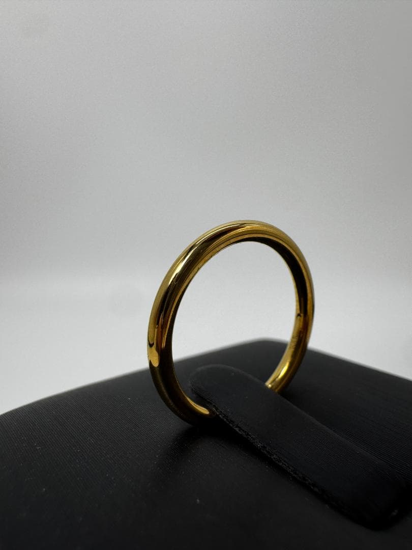 美品/日本製K18ゴールド シンプルバンドリング1.55g 11号