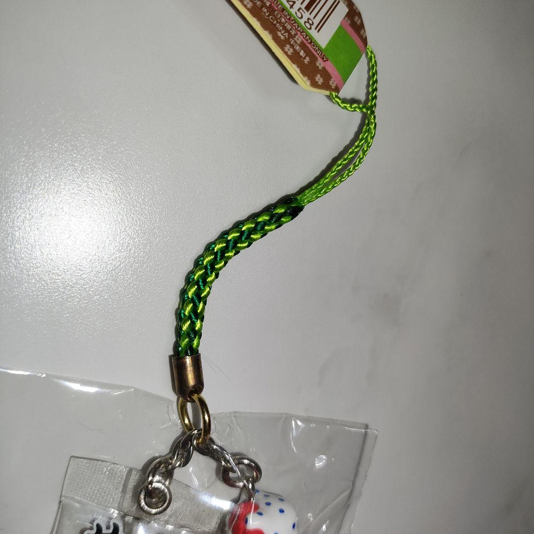 ハローキティ　埼玉限定　草加バージョン　草加せんべい　ストラップ　根付　ご当地