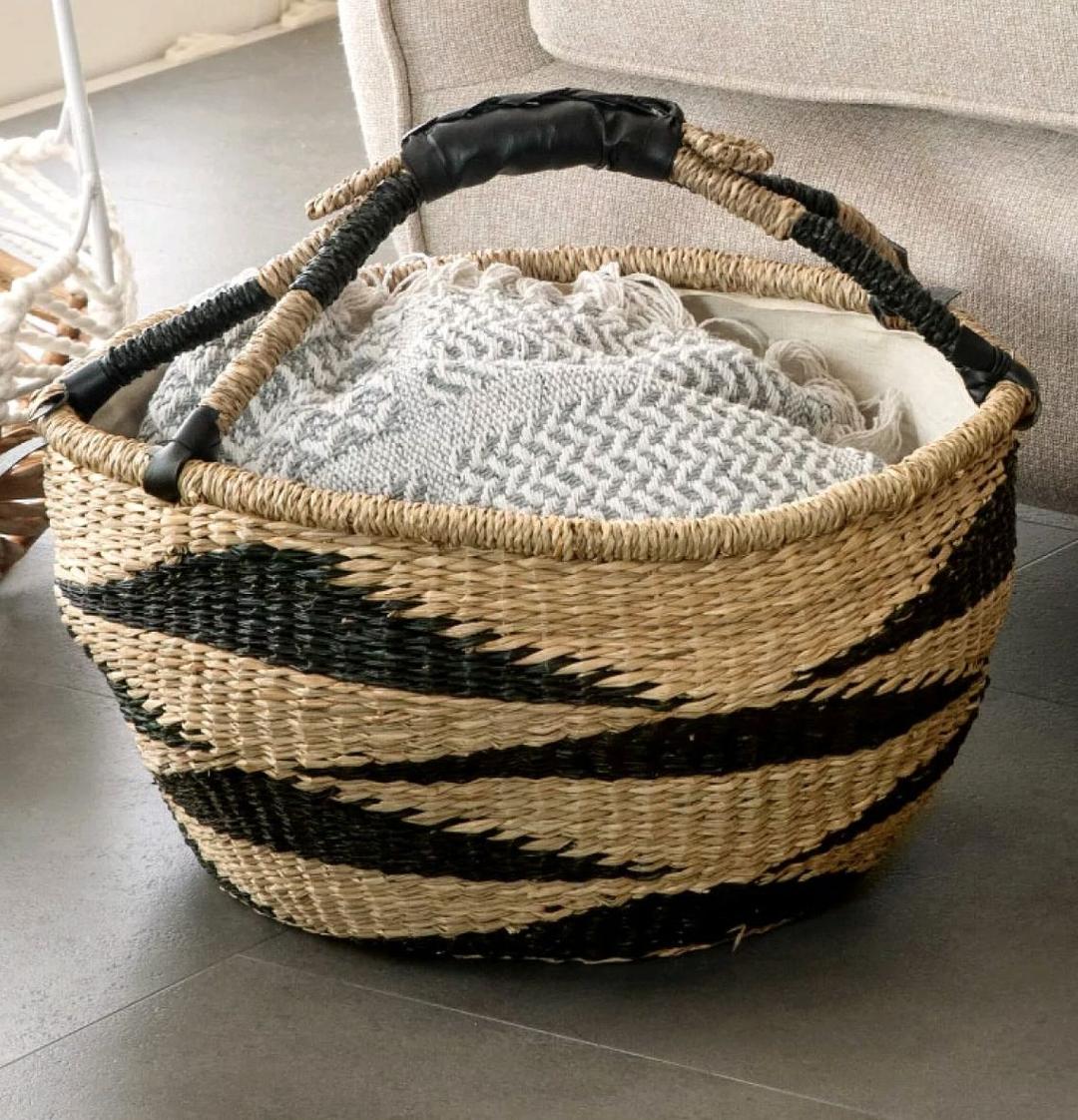 アジアン バリ島 人気 天然 シーグラス バスケット かご 収納 家具 リゾート