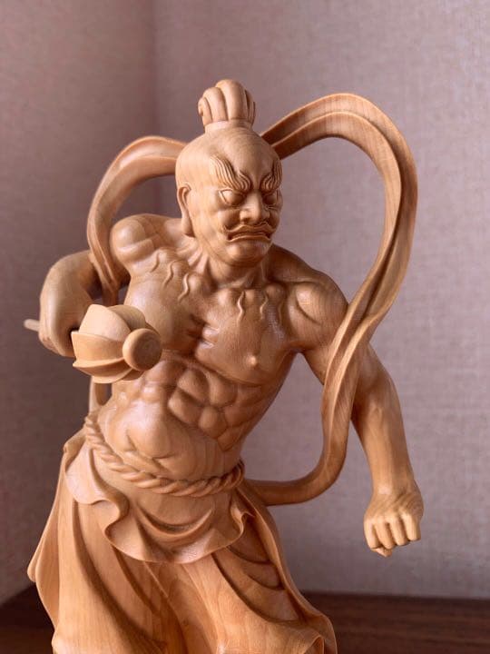 仏像　木彫　金剛力士像　ツゲ
