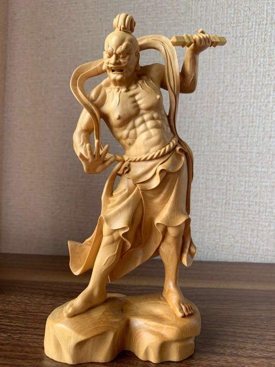 仏像　木彫　金剛力士像　ツゲ