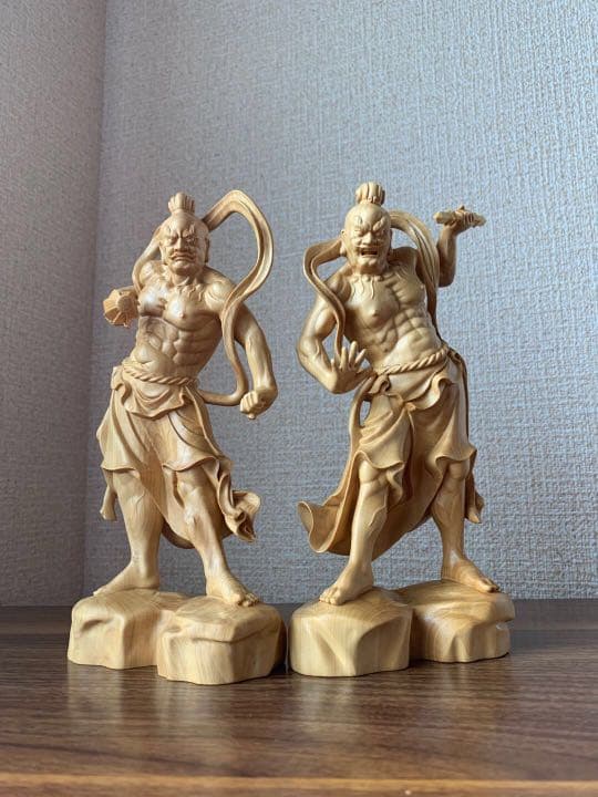 仏像　木彫　金剛力士像　ツゲ