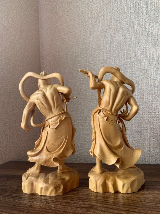 仏像　木彫　金剛力士像　ツゲ