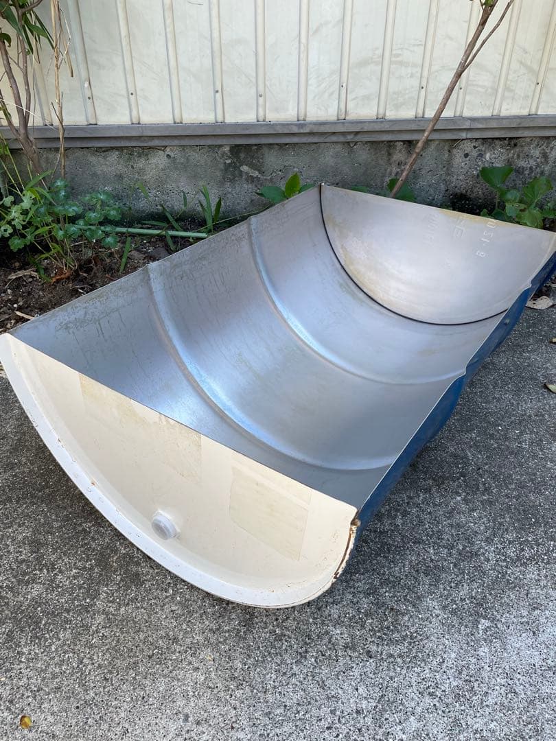 和幸 日下田様用 ドラム缶 半切り 縦半分 無加工 内面塗装無し 2個