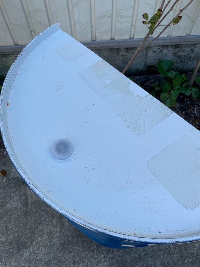 和幸 日下田様用 ドラム缶 半切り 縦半分 無加工 内面塗装無し 2個