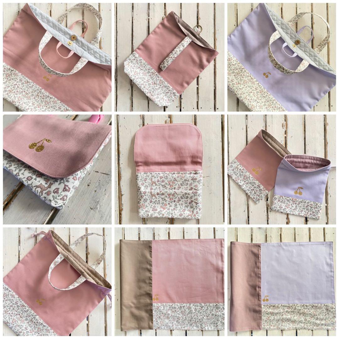 ゆう様⭐︎リバティプリント使用×さくらんぼワッペン入園入学アイテム確認ページ