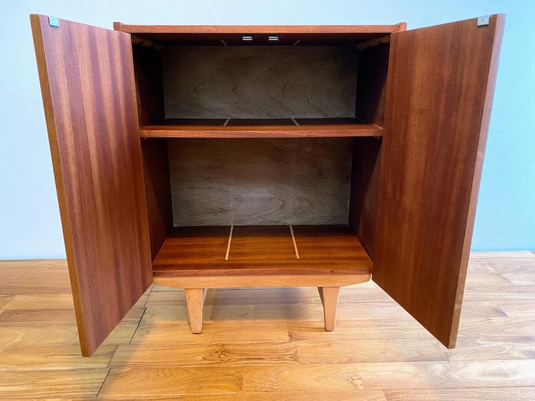 1960s ヴィンテージ イギリス チーク レコードキャビネット仕上済