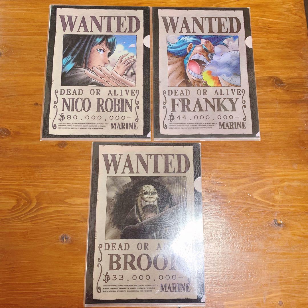 【非売品】ONE PIECE 手配書クリアファイルセット 10周年記念　全9種類