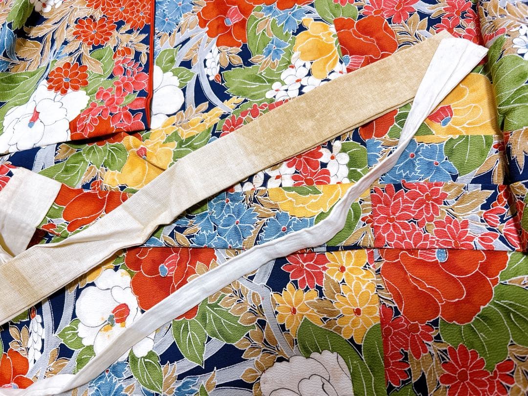 アンティーク着物＋羽織＋羽織紐セット　レトロ