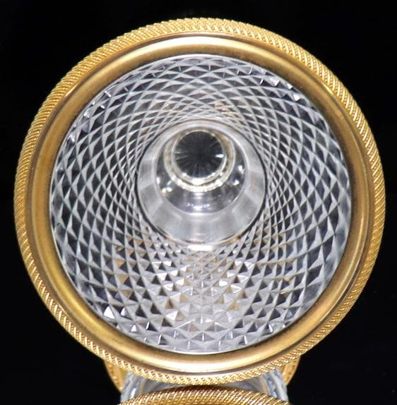 オールド・バカラ 1890年 ディアマン・ビゾー ブロンズ装飾 花瓶 メディチ