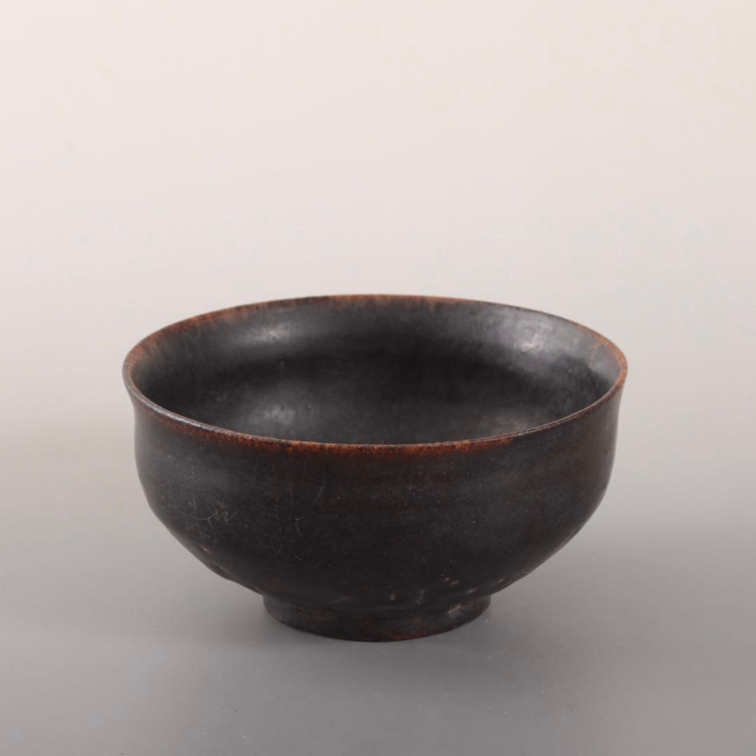 李朝 黒高麗 黒釉 茶碗 茶道具 朝鮮美術 古美術 古道具 黒釉茶碗