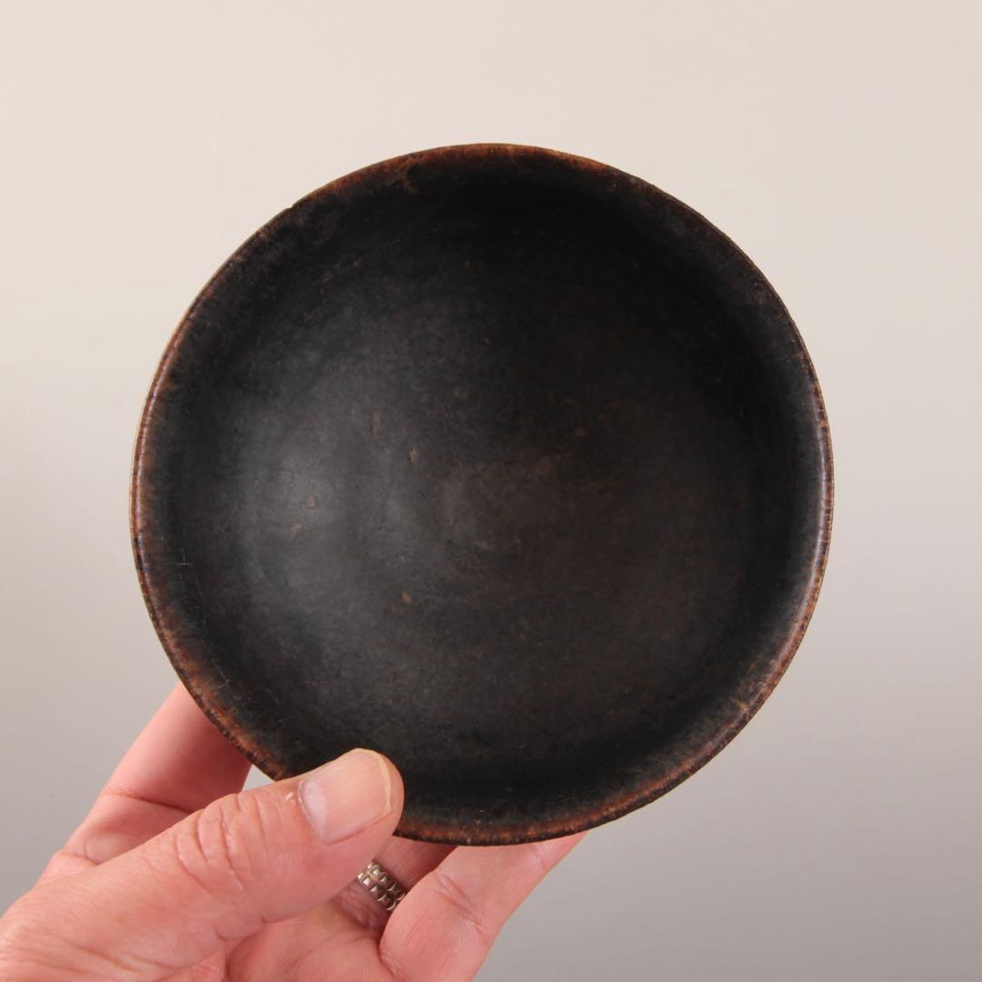 李朝 黒高麗 黒釉 茶碗 茶道具 朝鮮美術 古美術 古道具 黒釉茶碗