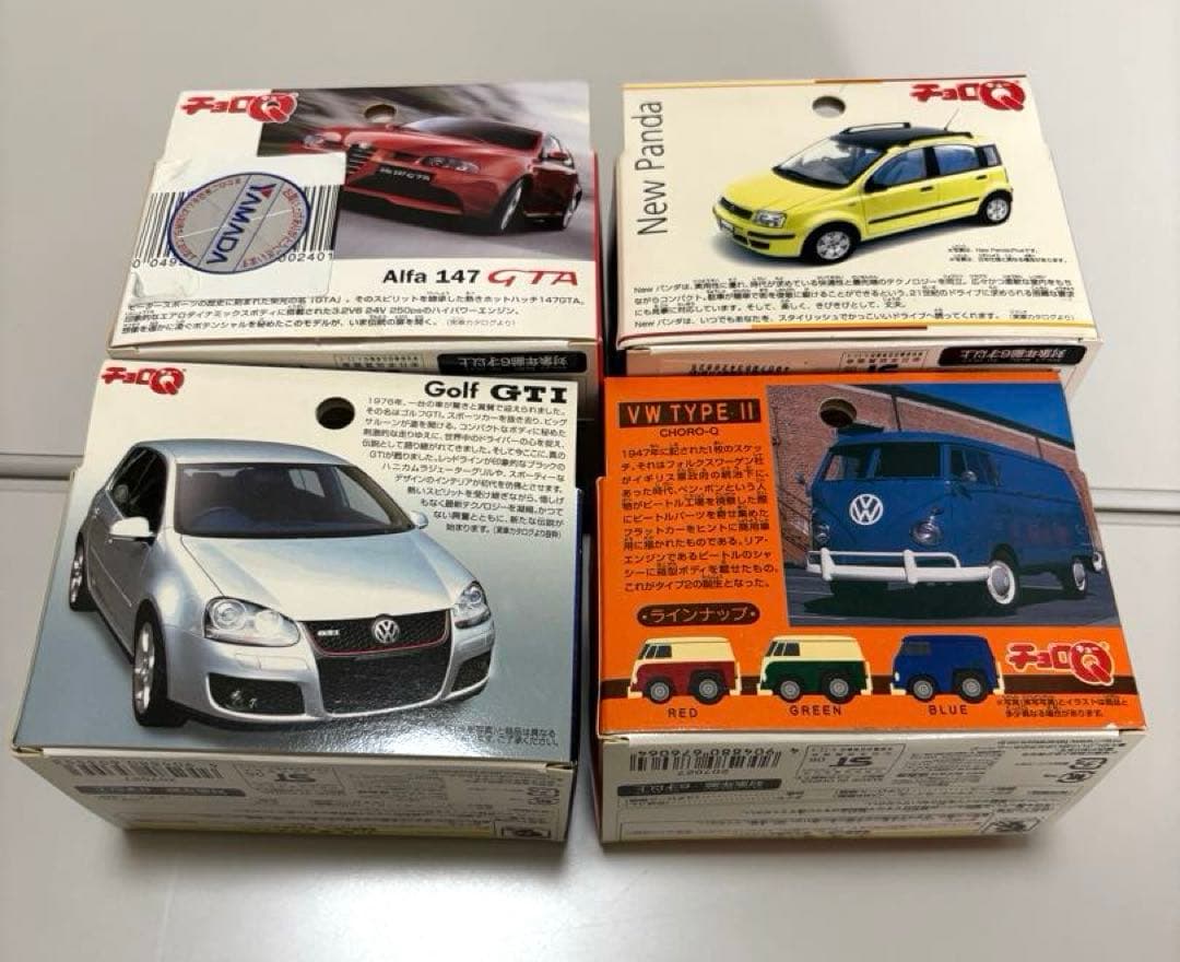★チョロＱ　ゴルフGTI・VW TYPE Ⅱ・アルファ147・フィアットパンダ★
