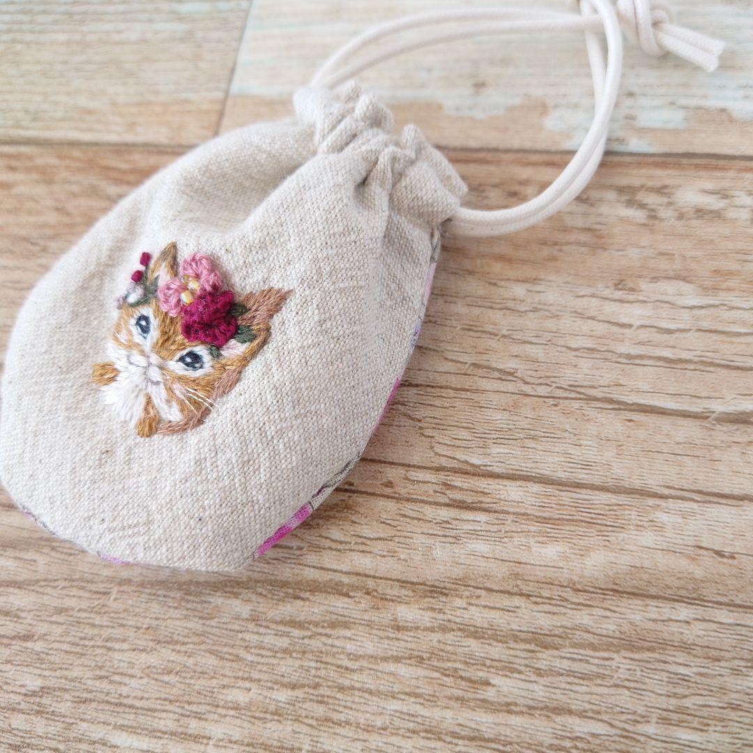 ちっちゃな巾着サシェ/詰替えタイプ【花冠のりす】