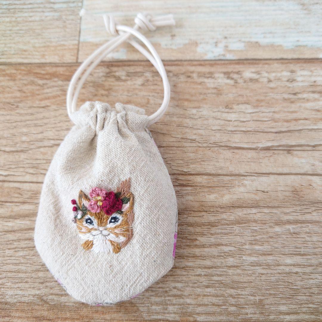 ちっちゃな巾着サシェ/詰替えタイプ【花冠のりす】