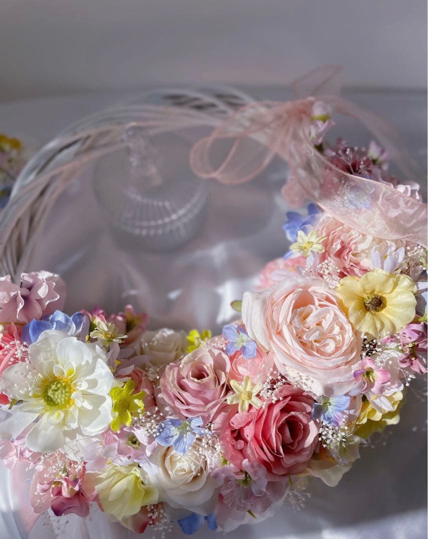 ラプンツェルカラー♡リースブーケ♡ブートニア付き