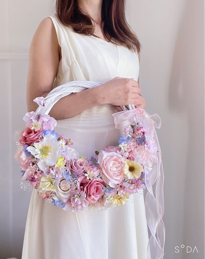 ラプンツェルカラー♡リースブーケ♡ブートニア付き