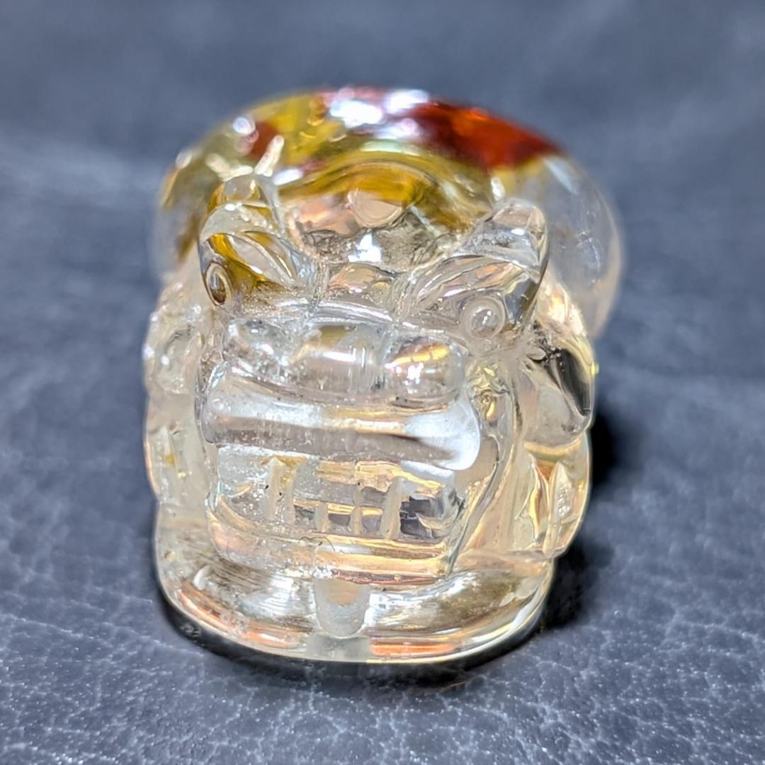 ライモナイトインクォーツ オーロラ入り貔貅 成功へと導くパワーストーン オブジェ