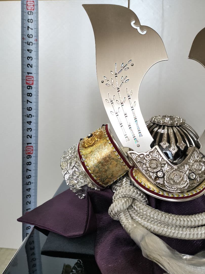 【五月人形①】兜のみ/スワロフスキークリスタル使用　秀光人形工房「輝望之兜」