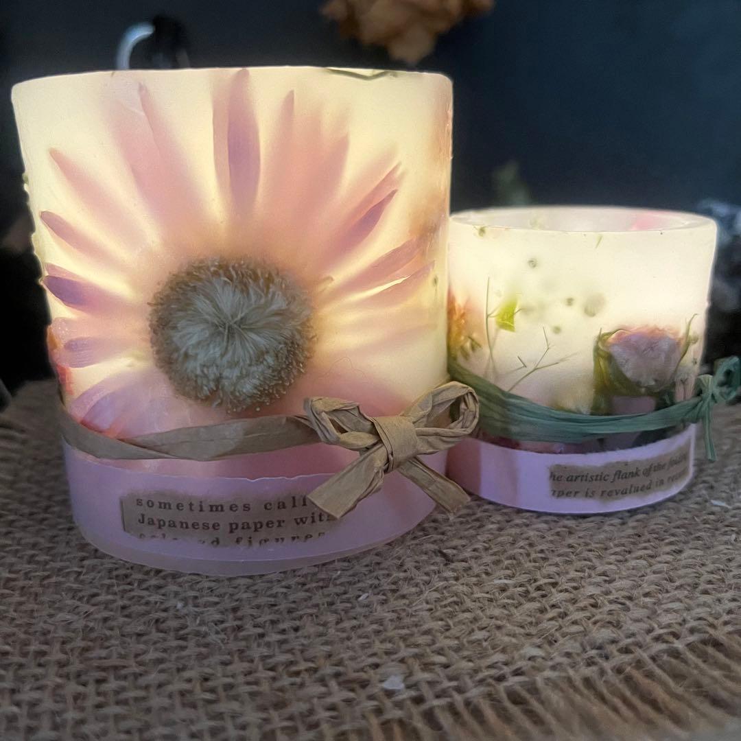㊲pinkボタニカルキャンドルホルダーset Ⅰ