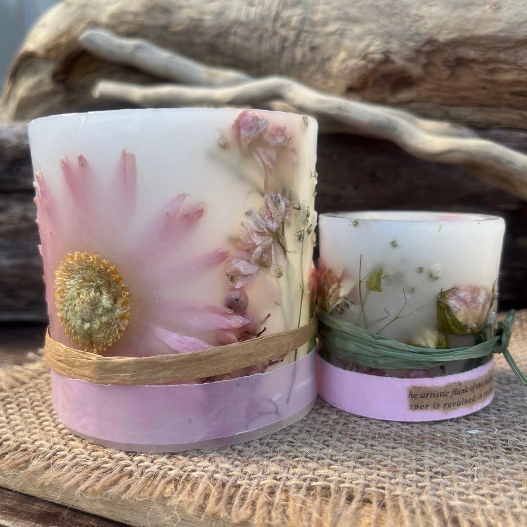 ㊲pinkボタニカルキャンドルホルダーset Ⅰ