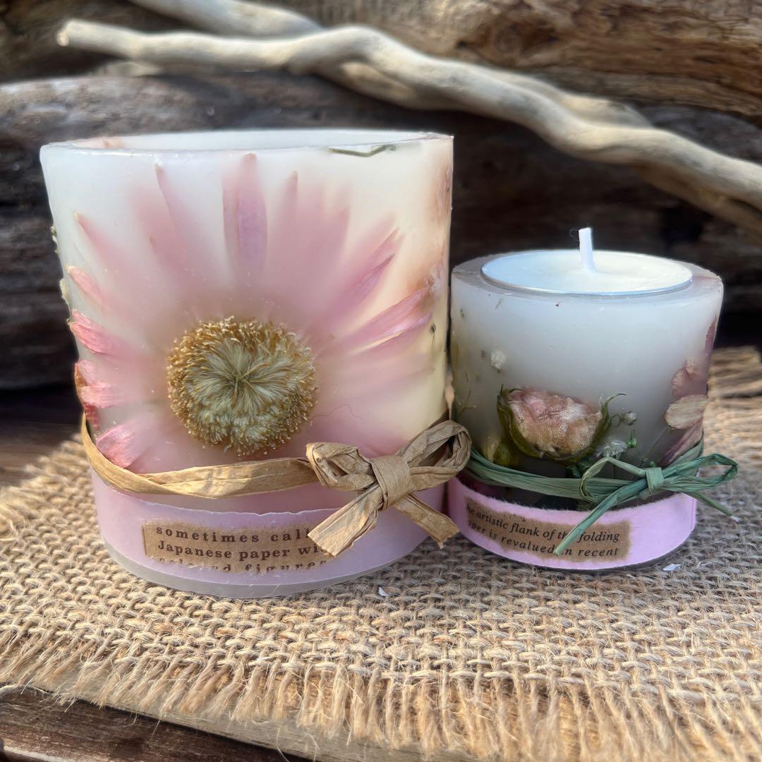 ㊲pinkボタニカルキャンドルホルダーset Ⅰ
