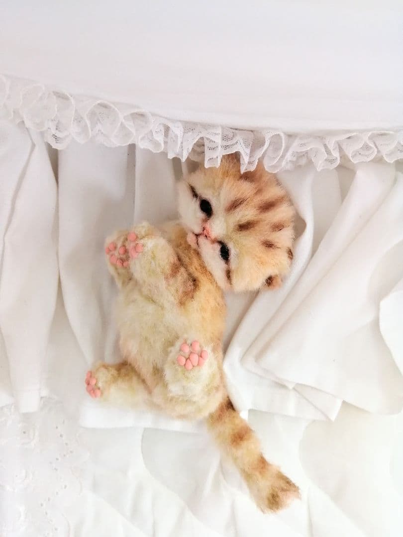 サリー様御予約❤️スナネコベビー♡子猫ちゃん♡アートドール♡かご付き❤️