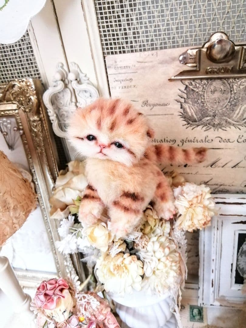 サリー様御予約❤️スナネコベビー♡子猫ちゃん♡アートドール♡かご付き❤️