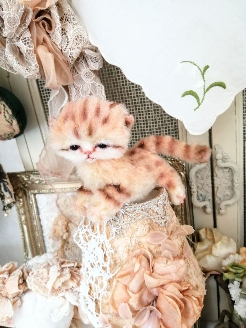 サリー様御予約❤️スナネコベビー♡子猫ちゃん♡アートドール♡かご付き❤️