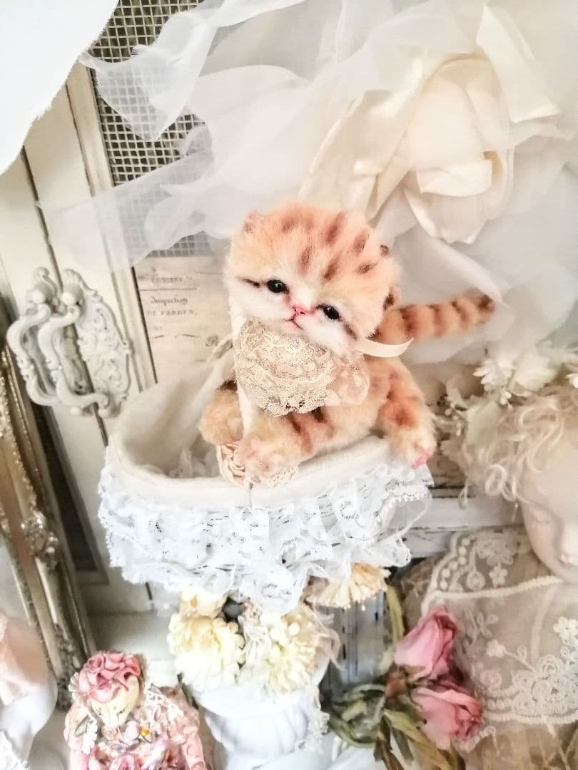 サリー様御予約❤️スナネコベビー♡子猫ちゃん♡アートドール♡かご付き❤️