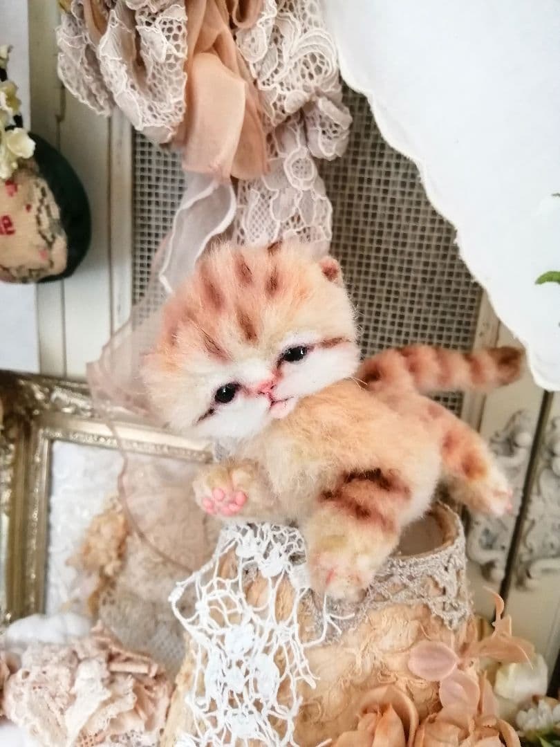 サリー様御予約❤️スナネコベビー♡子猫ちゃん♡アートドール♡かご付き❤️