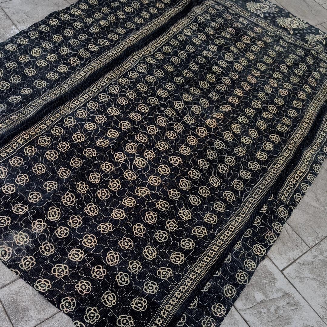 椿カメリア柄　ソファカバー 刺子 ヴィンテージカンタキルト　ラリーキルト　828