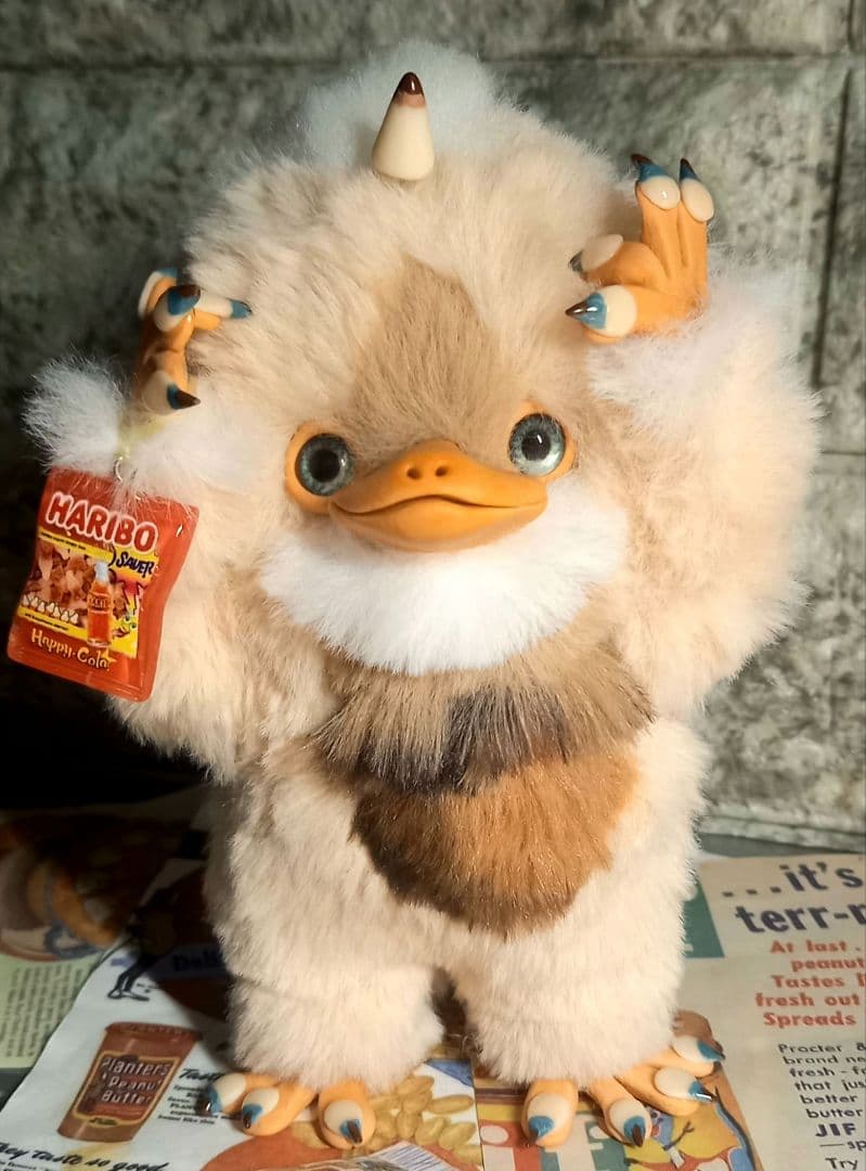 ハンドメイド・可動もぐベビモンさんのお人形・アートドール・ぬいぐるみ・創作ドール