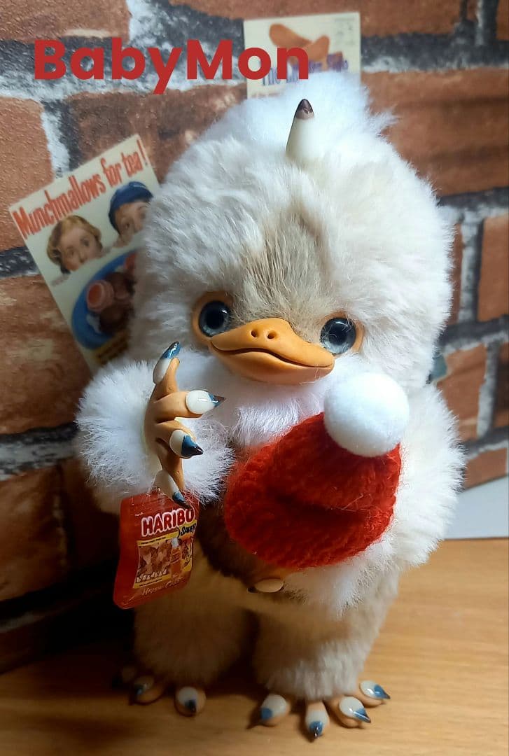 ハンドメイド・可動もぐベビモンさんのお人形・アートドール・ぬいぐるみ・創作ドール