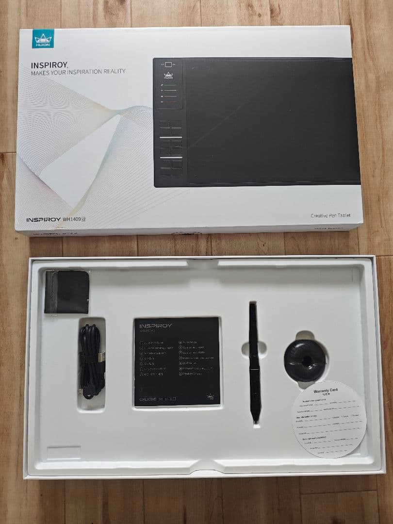 HUION Inspiroy WH1409 V2 ワイヤレス ペンタブレット