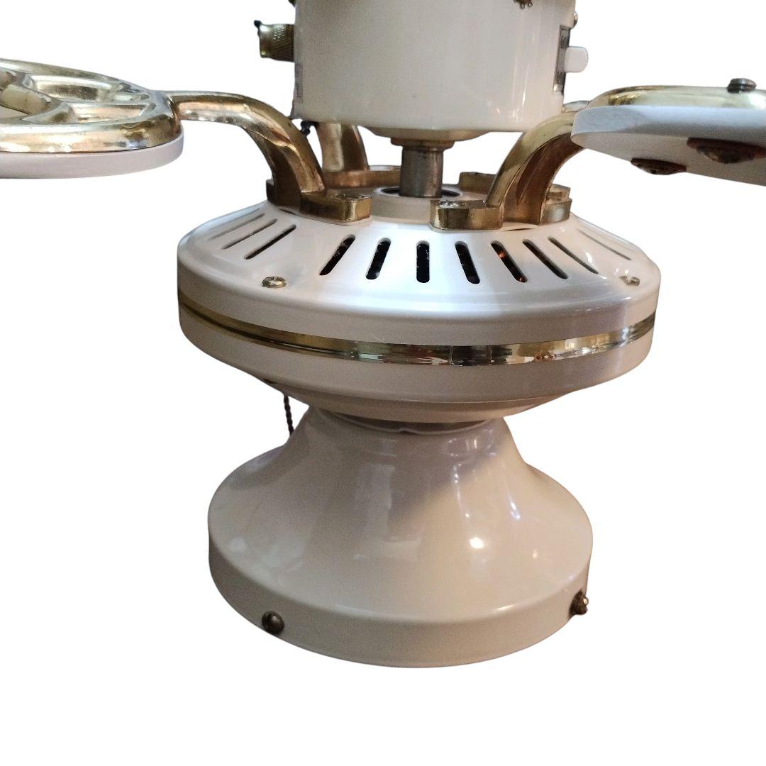 シーリングファンライト 4灯 引掛シーリング式 木目調 羽根付き照明