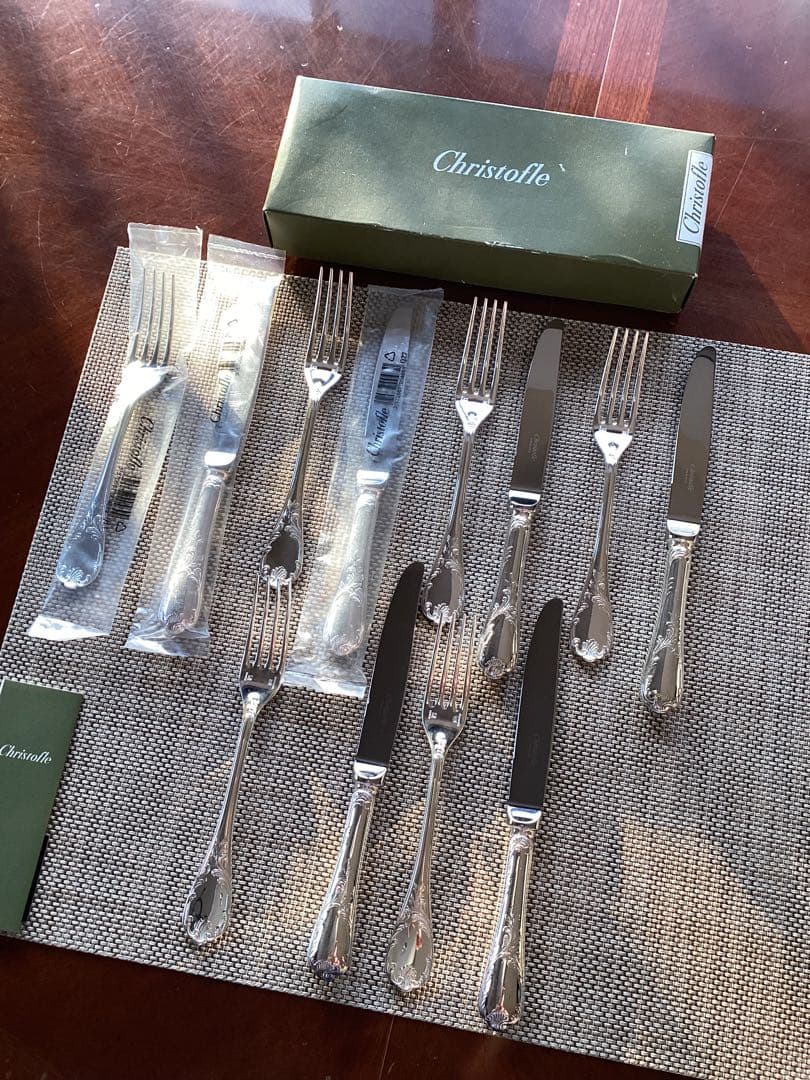 《CHRISTOFLE MARLY》アフタヌーンティー用シルバーナイフ＆フォーク