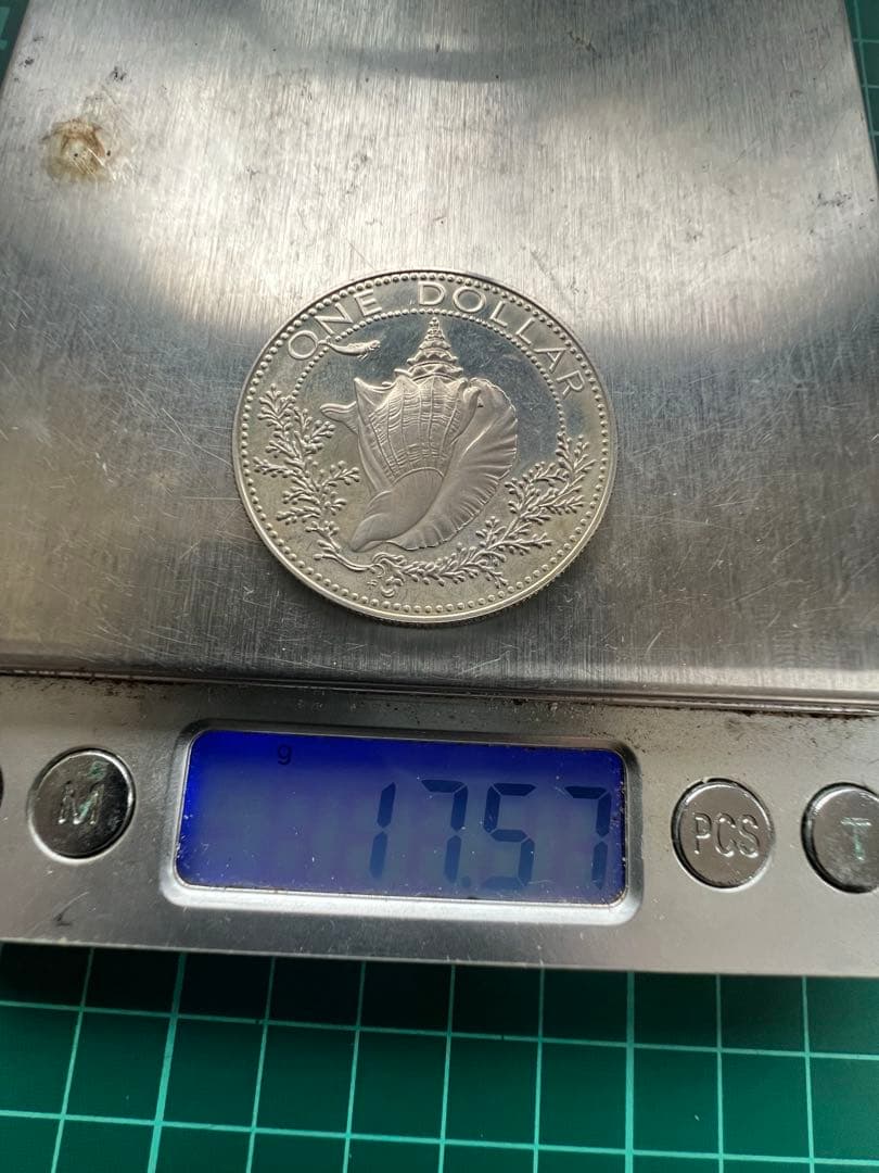 外国銀貨　バハマ1D銀貨　1974年