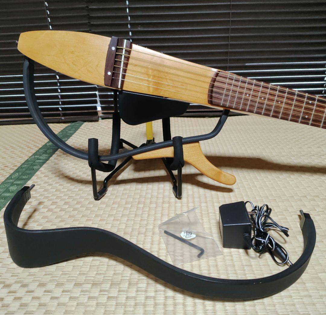 動作済 YAMAHA SLG-100S サイレントギター 純正ケース＆アダプタ