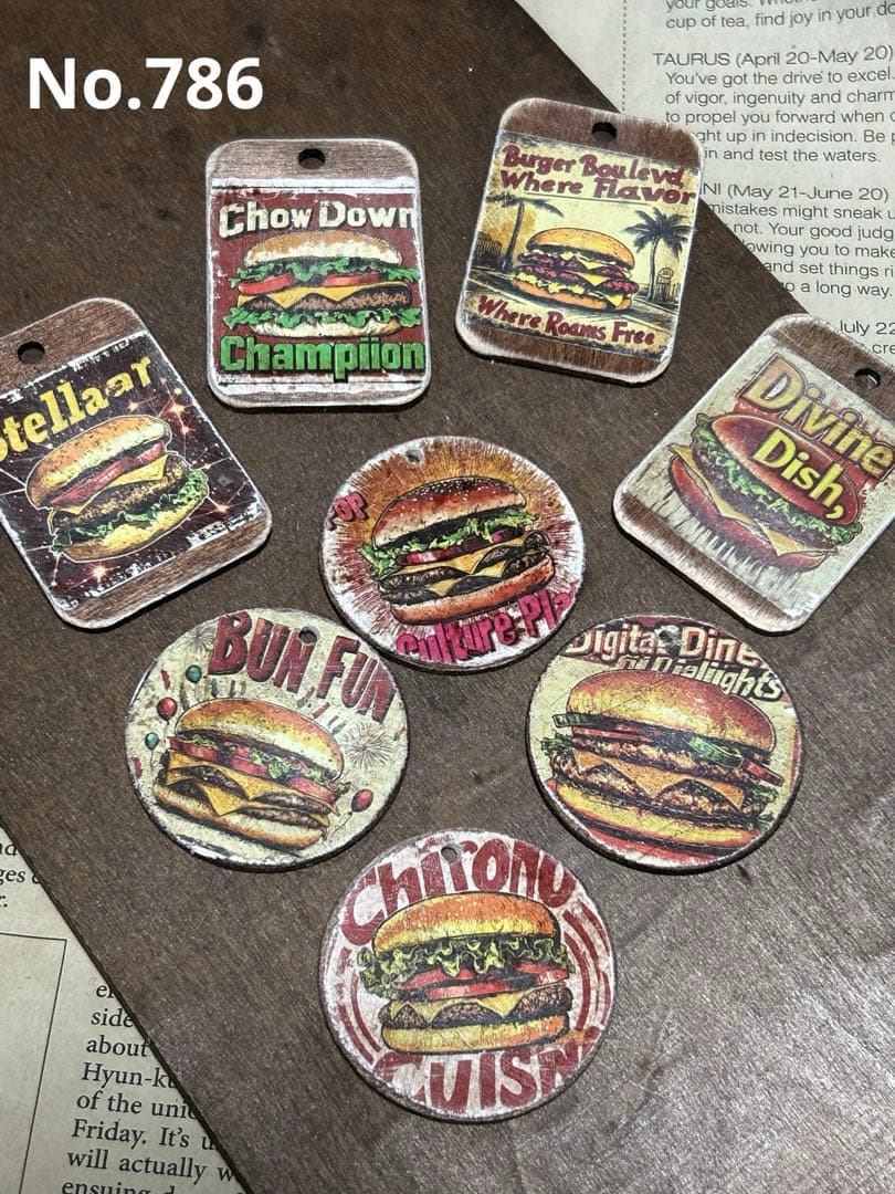 ウッドタグアメリカンハンバーガーNo.786