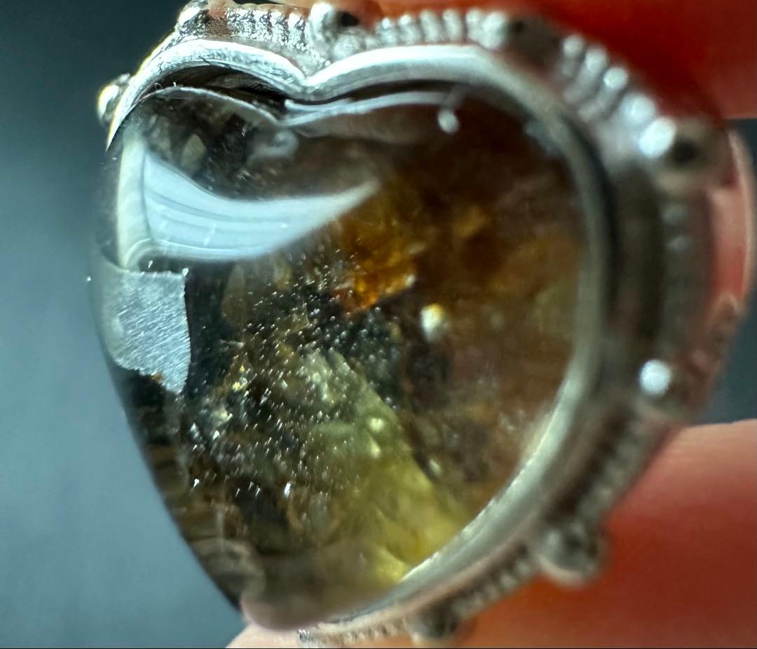 ★パラサイト隕石 s925 ハート★ネックレス ペンダントトップ パワー パーツ