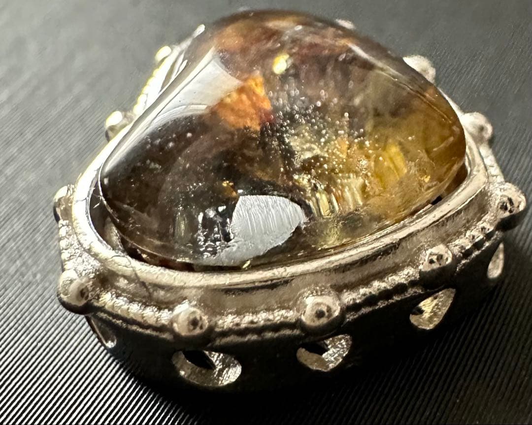 ★パラサイト隕石 s925 ハート★ネックレス ペンダントトップ パワー パーツ