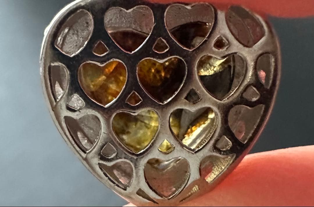 ★パラサイト隕石 s925 ハート★ネックレス ペンダントトップ パワー パーツ