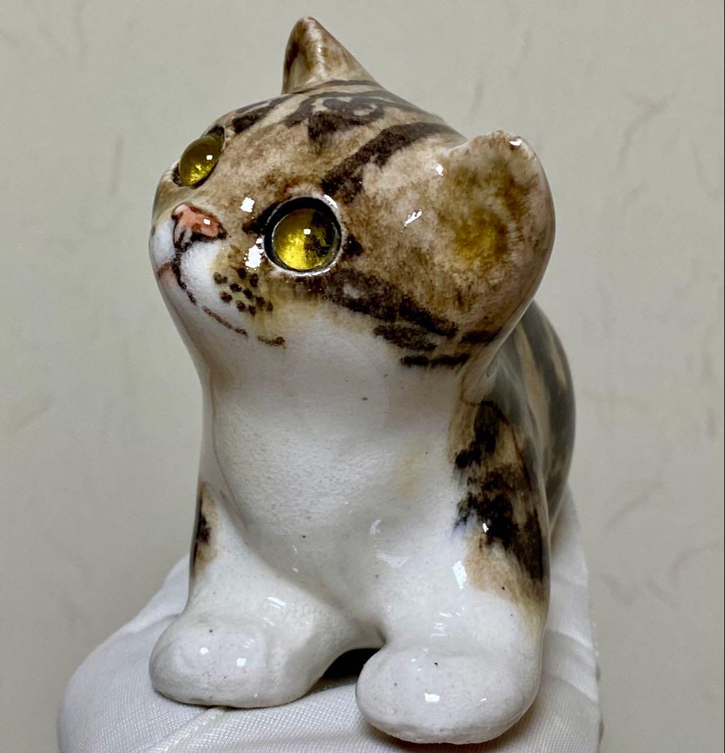 サイズ1　ウィンスタンレイキャット　ケンジントンキャット　小首傾げ猫　貫入無し