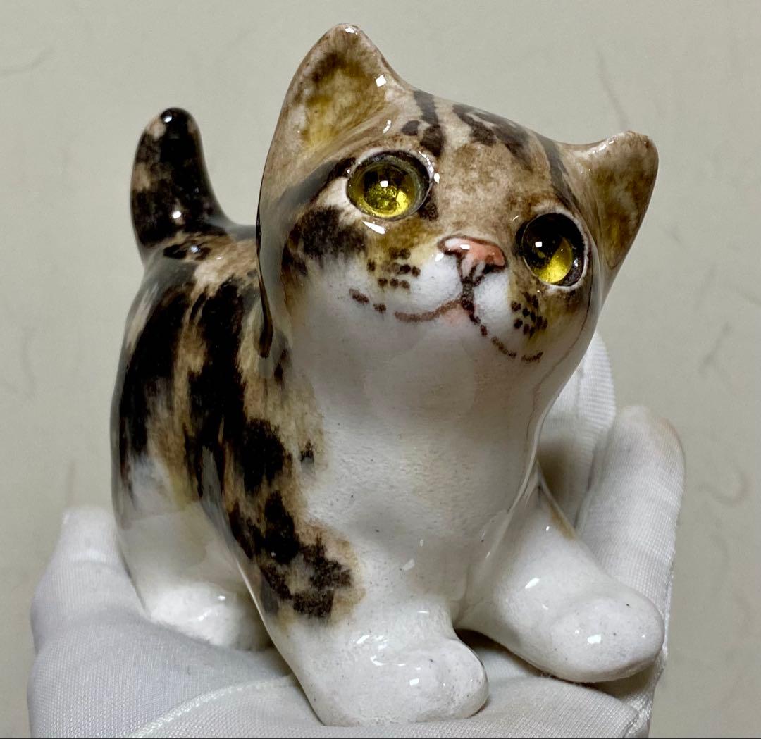 サイズ1　ウィンスタンレイキャット　ケンジントンキャット　小首傾げ猫　貫入無し