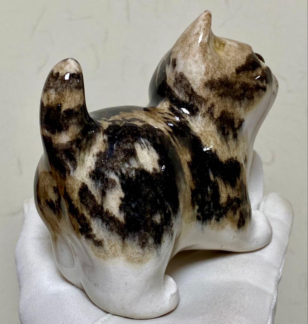 サイズ1　ウィンスタンレイキャット　ケンジントンキャット　小首傾げ猫　貫入無し