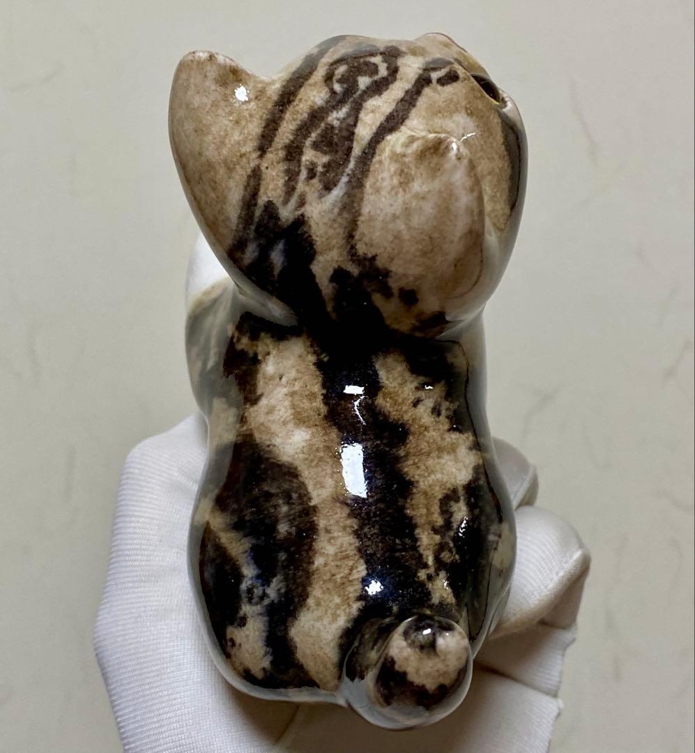 サイズ1　ウィンスタンレイキャット　ケンジントンキャット　小首傾げ猫　貫入無し