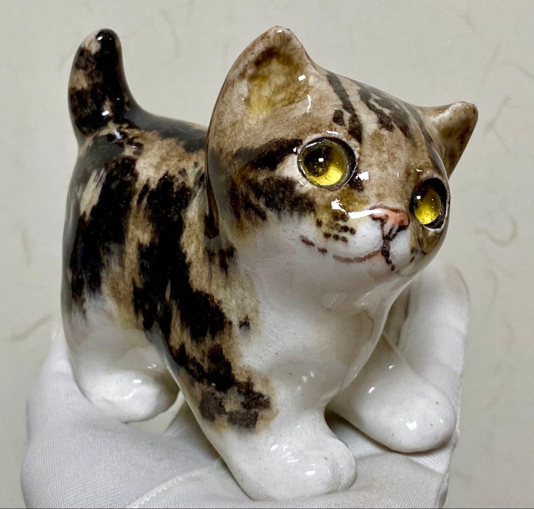 サイズ1　ウィンスタンレイキャット　ケンジントンキャット　小首傾げ猫　貫入無し