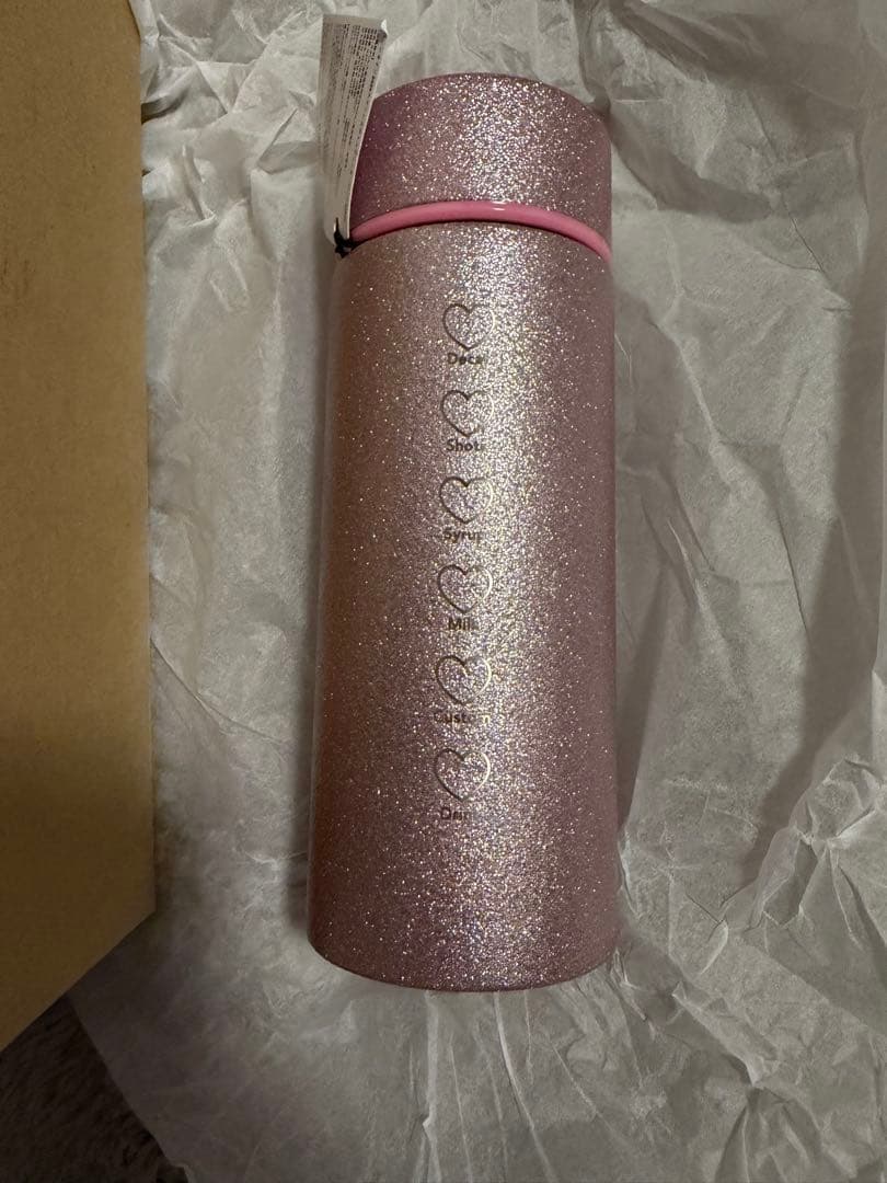 【新品未使用】STARBUCKS バレンタイン　グリッター水筒 ピンク　スタバ